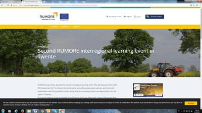 Συμμετοχή στη διαπεριφερειακή συνάντηση RUMORE στην Ολλανδία